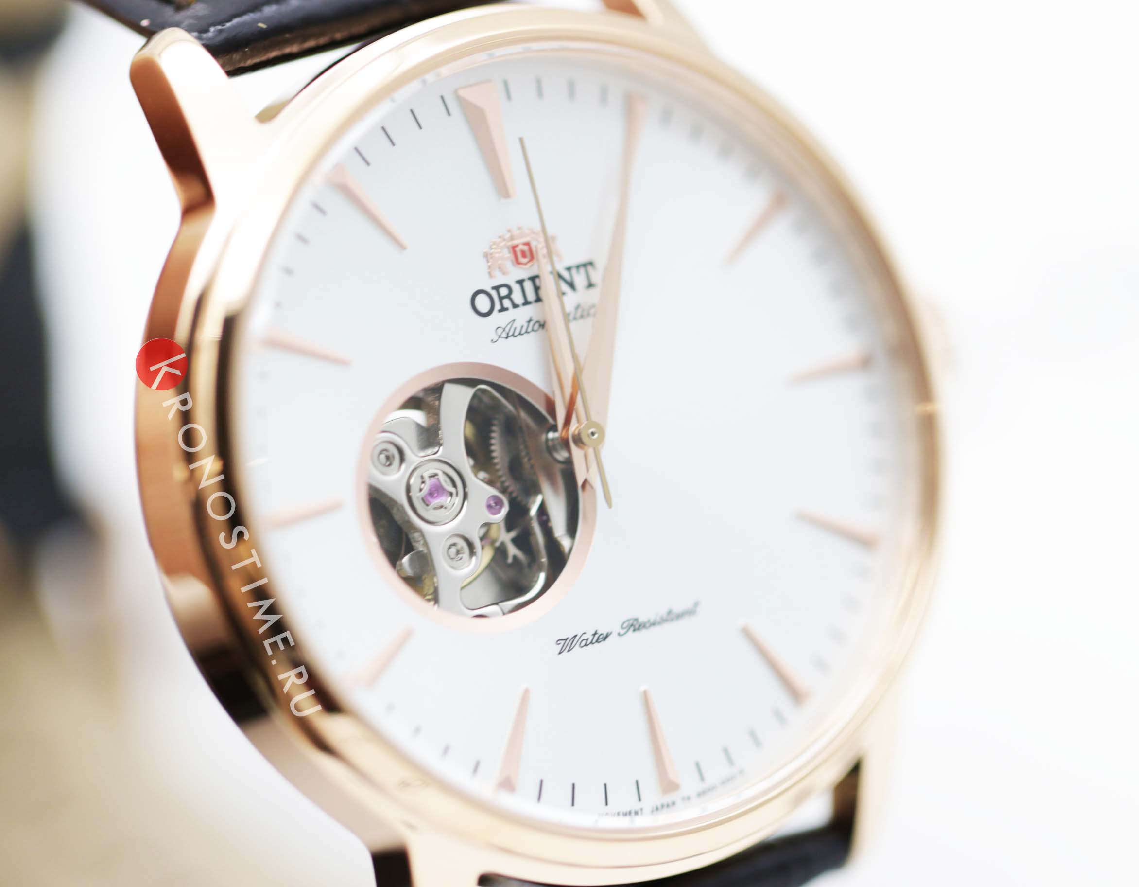Orient Orient Automatic AG02002W, classic automatic япония мужские часы на браслете кожаный боковой вид